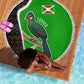 Burundi Turaco Beach Blanket with National Bird and Flag Pattern