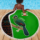 Burundi Turaco Beach Blanket with National Bird and Flag Pattern