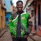 Burundi Turaco Bomber Jacket with National Bird and Flag Pattern