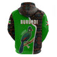 Burundi Turaco Hoodie with National Bird and Flag Pattern