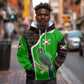 Burundi Turaco Hoodie with National Bird and Flag Pattern