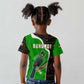 Burundi Turaco Kid T shirt with National Bird and Flag Pattern