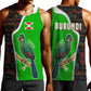 Burundi Turaco Men Tank Top with National Bird and Flag Pattern