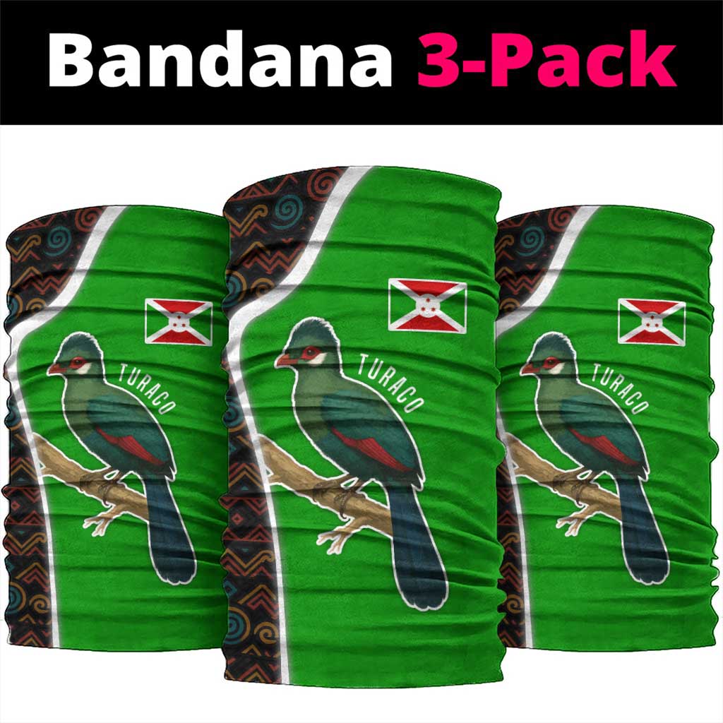 Burundi Turaco Neck Gaiter with National Bird and Flag Pattern - African Pride