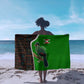 Burundi Turaco Sarong with National Bird and Flag Pattern