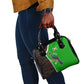 Burundi Turaco Shoulder Handbag with National Bird and Flag Pattern