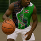 Burundi Turaco Sleeveless Zip Hoodie with National Bird and Flag Pattern - African Pride