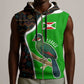Burundi Turaco Sleeveless Zip Hoodie with National Bird and Flag Pattern - African Pride