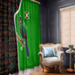 Burundi Turaco Window Curtain with National Bird and Flag Pattern