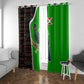 Burundi Turaco Window Curtain with National Bird and Flag Pattern