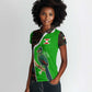 Burundi Turaco Women Polo Shirt with National Bird and Flag Pattern