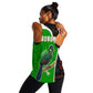 Burundi Turaco Women Racerback Tank with National Bird and Flag Pattern