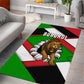 Burundi Roaring Lion Area Rug with National Flag Colors