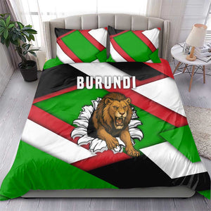 Burundi Roaring Lion Bedding Set with National Flag Colors