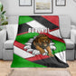 Burundi Roaring Lion Blanket with National Flag Colors