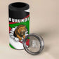 Burundi Roaring Lion 4 in 1 Can Cooler Tumbler with National Flag Colors