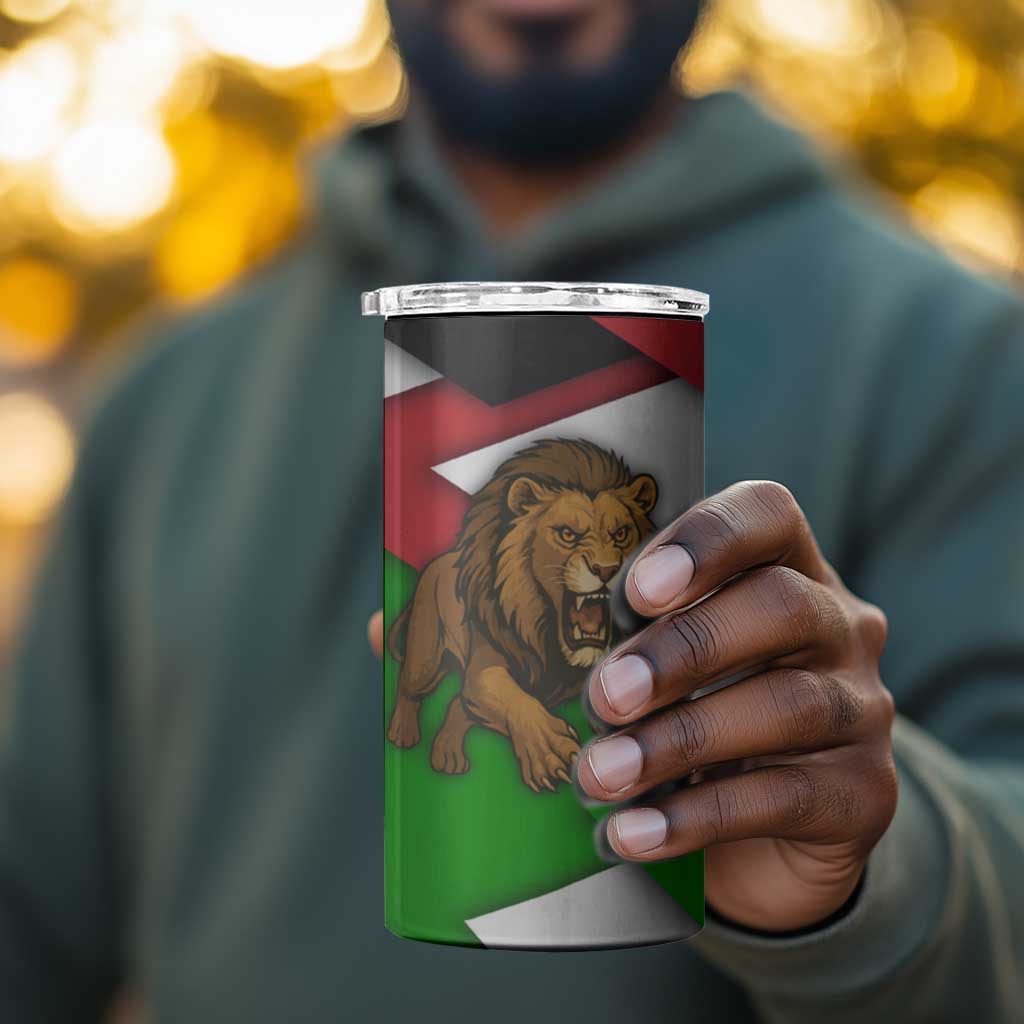 Burundi Roaring Lion 4 in 1 Can Cooler Tumbler with National Flag Colors