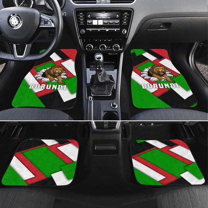 Burundi Roaring Lion Car Mats with National Flag Colors