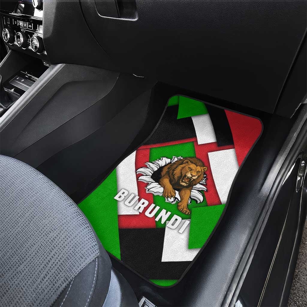Burundi Roaring Lion Car Mats with National Flag Colors