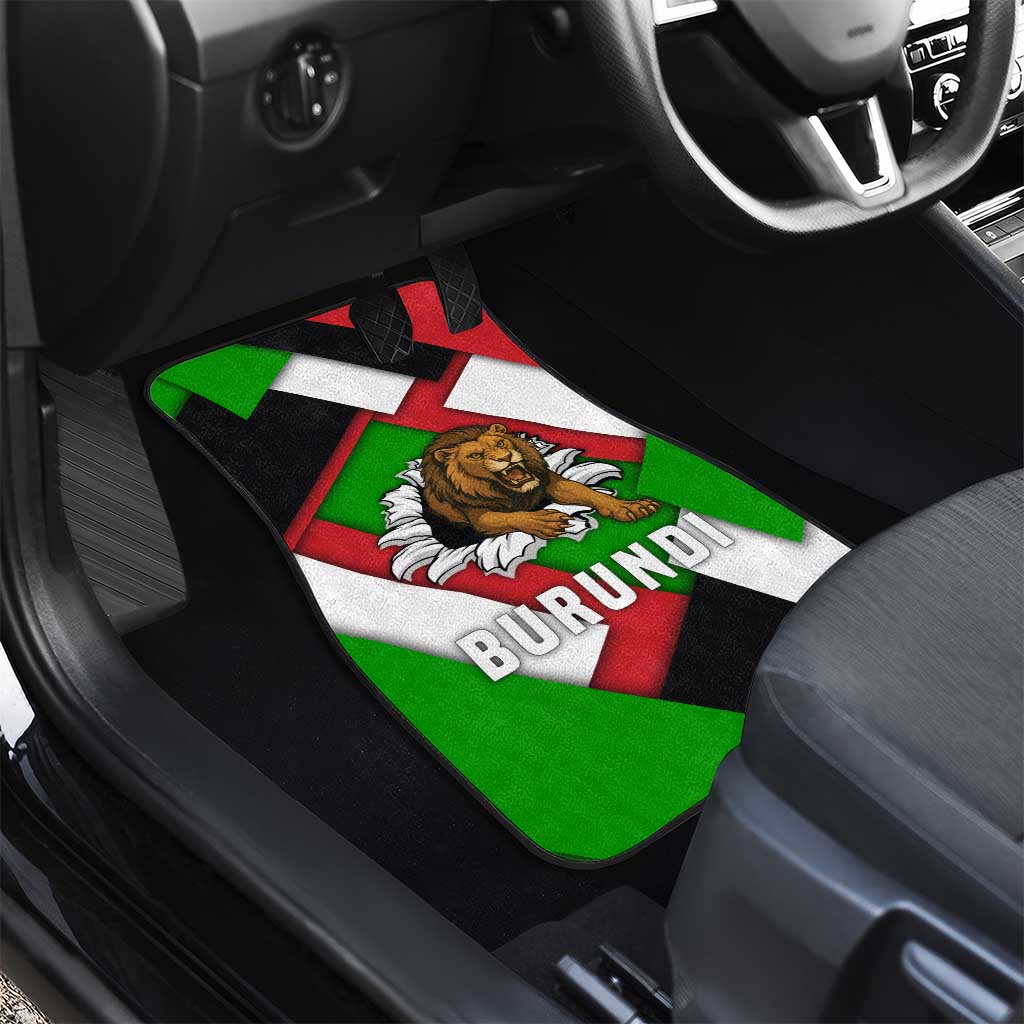 Burundi Roaring Lion Car Mats with National Flag Colors