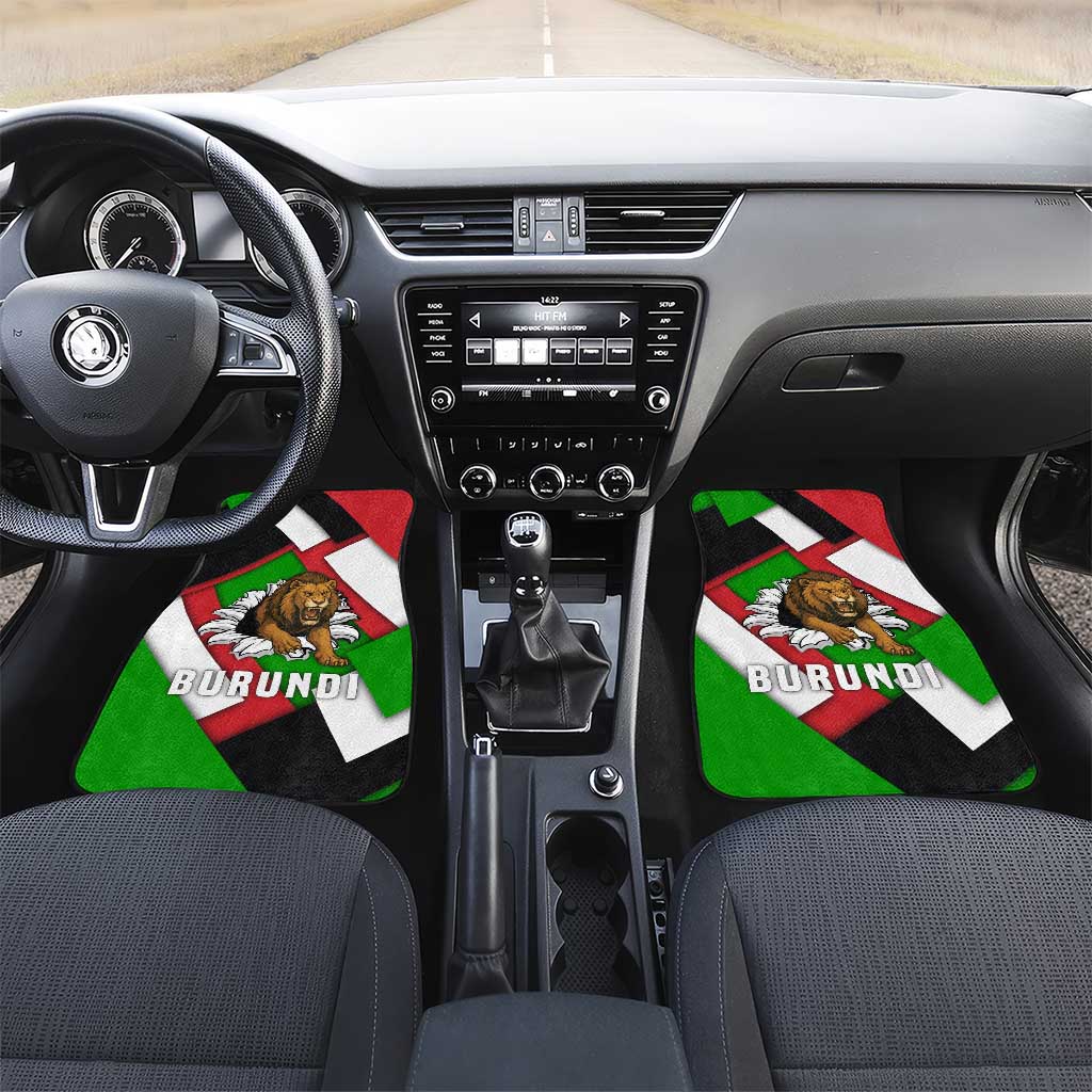 Burundi Roaring Lion Car Mats with National Flag Colors