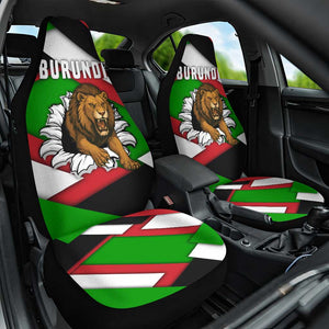 Burundi Roaring Lion Car Seat Cover with National Flag Colors