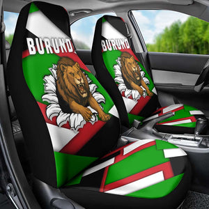 Burundi Roaring Lion Car Seat Cover with National Flag Colors