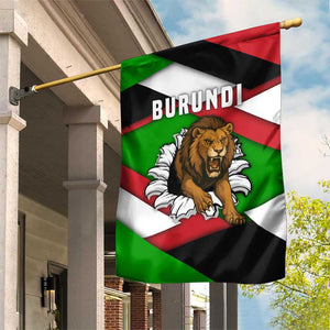 Burundi Roaring Lion Garden Flag with National Flag Colors