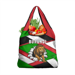 Burundi Roaring Lion Grocery Bag with National Flag Colors