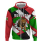 Burundi Roaring Lion Hoodie with National Flag Colors