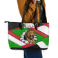 Burundi Roaring Lion Leather Tote Bag with National Flag Colors