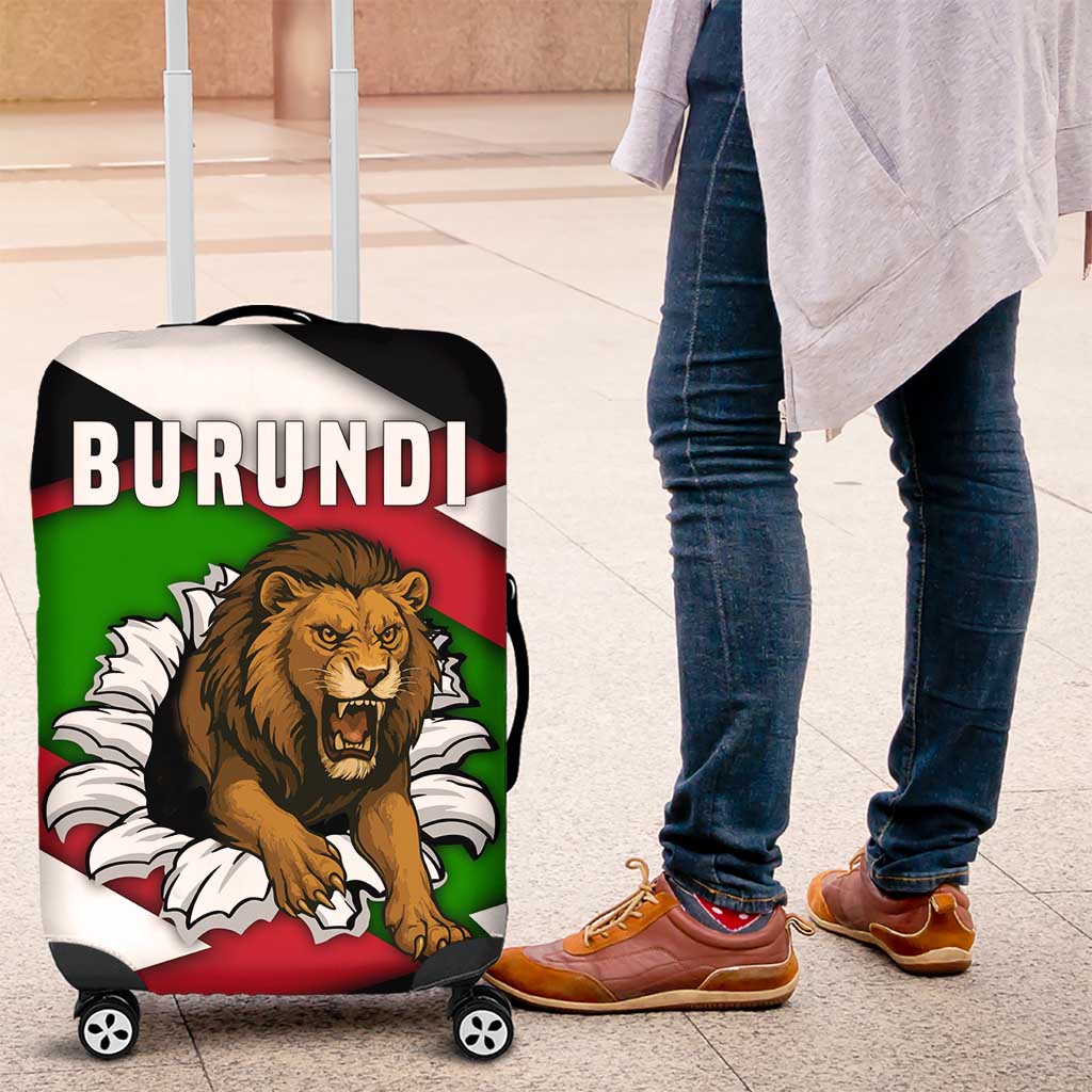 Burundi Roaring Lion Luggage Cover with National Flag Colors