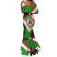Burundi Roaring Lion Mermaid Dress with National Flag Colors