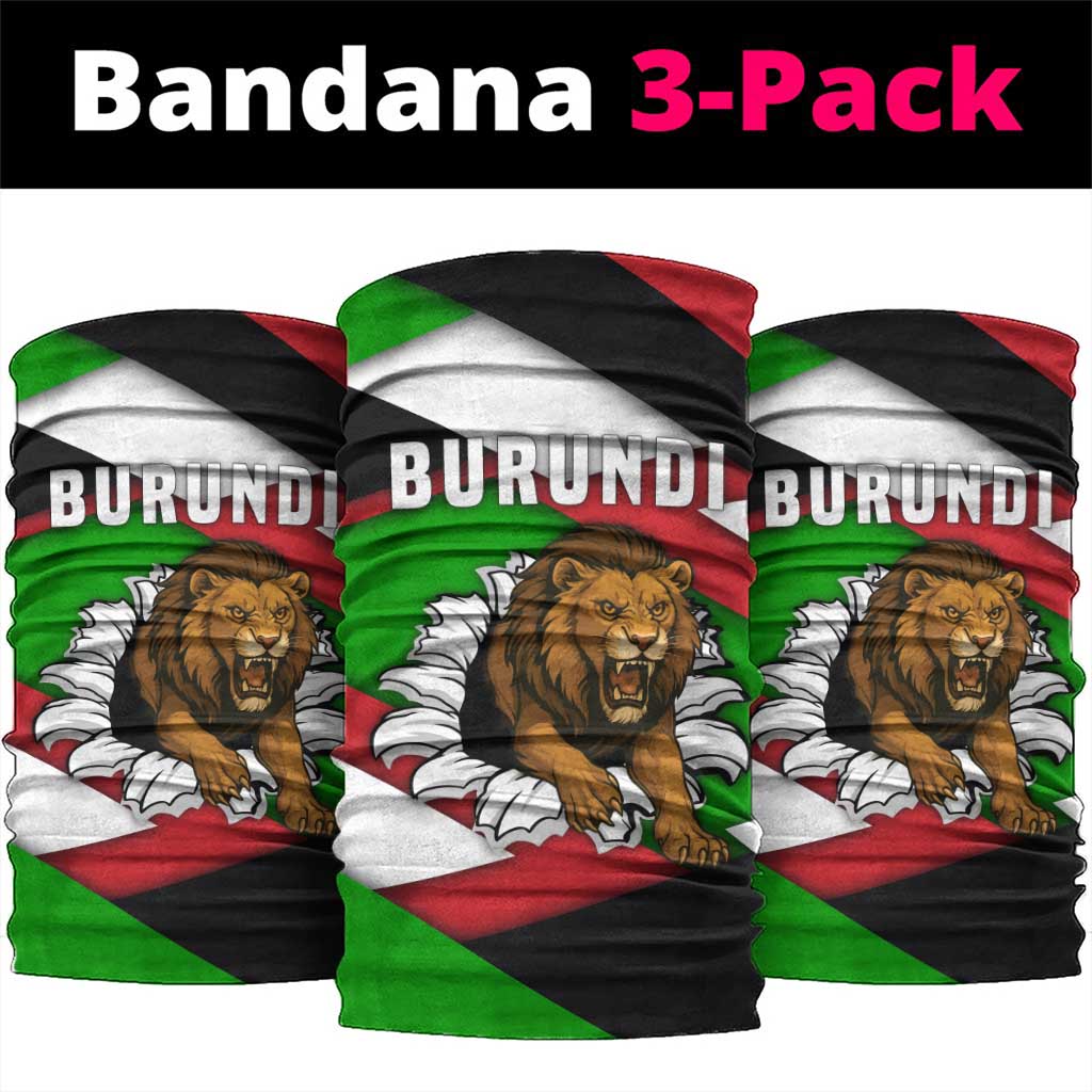 Burundi Roaring Lion Neck Gaiter with National Flag Colors - African Pride