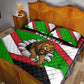 Burundi Roaring Lion Quilt Bed Set with National Flag Colors