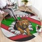Burundi Roaring Lion Round Carpet with National Flag Colors