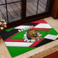 Burundi Roaring Lion Rubber Doormat with National Flag Colors