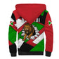 Burundi Roaring Lion Sherpa Hoodie with National Flag Colors