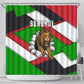 Burundi Roaring Lion Shower Curtain with National Flag Colors