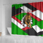 Burundi Roaring Lion Shower Curtain with National Flag Colors