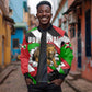 Burundi Roaring Lion Sleeve Zip Bomber Jacket with National Flag Colors