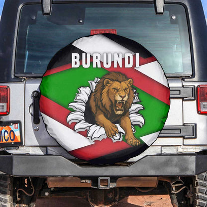 Burundi Roaring Lion Spare Tire Cover with National Flag Colors
