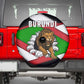 Burundi Roaring Lion Spare Tire Cover with National Flag Colors