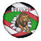 Burundi Roaring Lion Spare Tire Cover with National Flag Colors