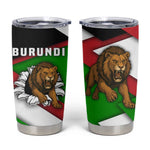 Burundi Roaring Lion Tumbler Cup with National Flag Colors