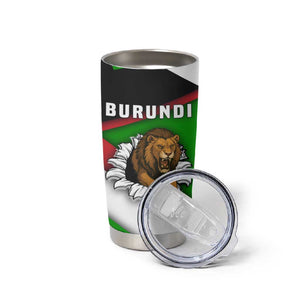 Burundi Roaring Lion Tumbler Cup with National Flag Colors