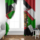 Burundi Roaring Lion Window Curtain with National Flag Colors