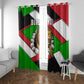 Burundi Roaring Lion Window Curtain with National Flag Colors