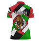 Burundi Roaring Lion Women Polo Shirt with National Flag Colors