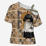 Harriet Powers 1898 Bible Quilt Cross Shoulder Shirt African American Folk Art